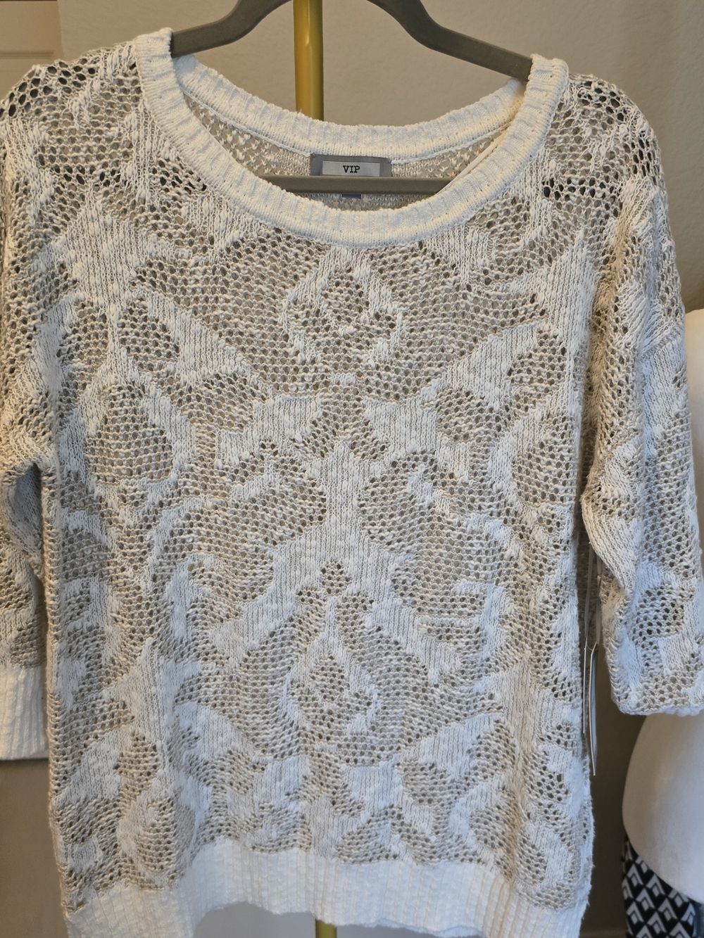 VIP Open-Knit Cream Sweater - Lightweight Women’s Pullover